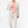 Regular Fit Suit Linen Beige