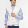 Regular Fit Gilet Off White - Image 3