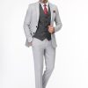 Slim Fit Suit Light Gray