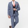 Slim Straight Fit Suit Blue - Image 4