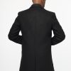 Regular Fit Coat Black - Image 4