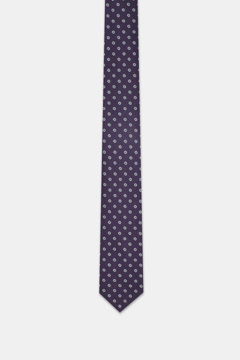 Jacquard Tie 7 cm Dark Blue