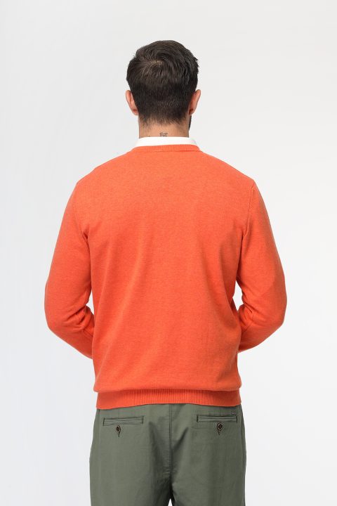 Regular Fit Pullover V Orange - Image 4