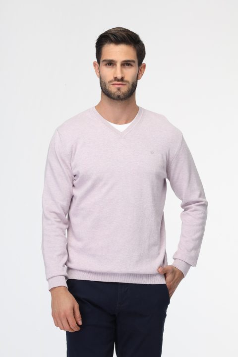 Regular Fit Pullover V Light Purple