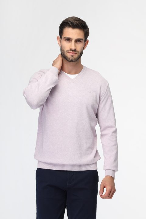 Regular Fit Pullover V Light Purple - Image 3