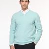 Regular Fit Pullover V Turquoise