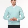 Regular Fit Pullover V Turquoise - Image 3