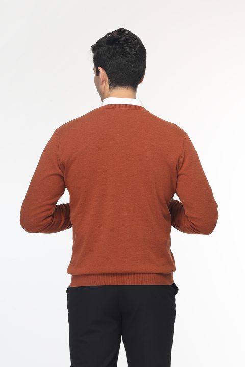 Regular Fit Pullover V Orange - Image 3