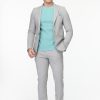 Slim Fit Suit Light Gray