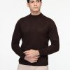 Regular Fit Pullover Dark Brown - Image 3