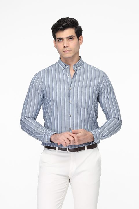 Slim Fit Shirt Light Blue - Image 5