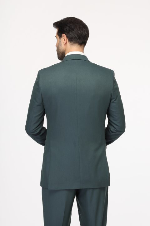 Slim Straight Fit Suit Green - Image 5