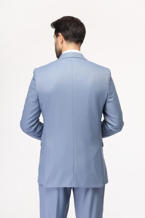 Slim Straight Fit Suit Blue - Image 5