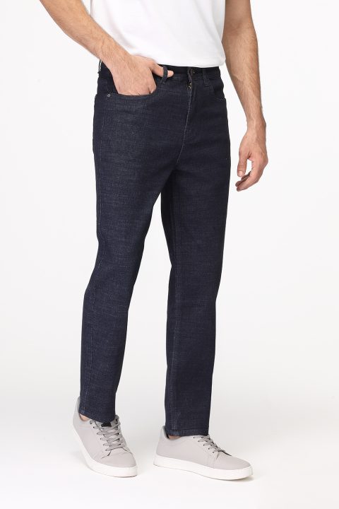 Slim Fit Trousers Jeans Dark Blue - Image 3