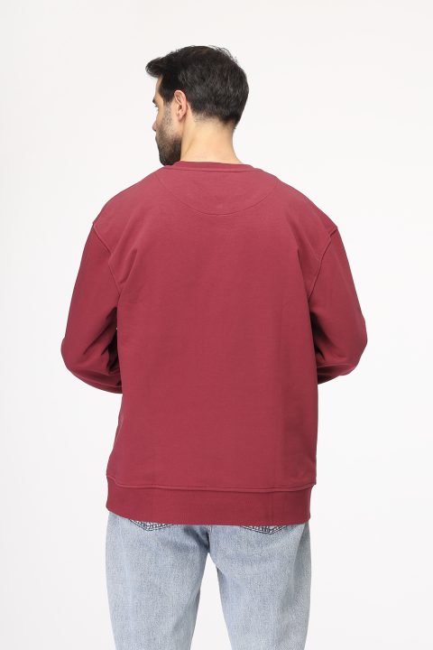 Over Size Sweat Shirt Maroon - Image 4