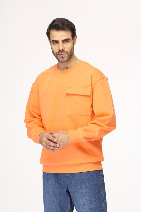 Over Size Sweat Shirt Orange