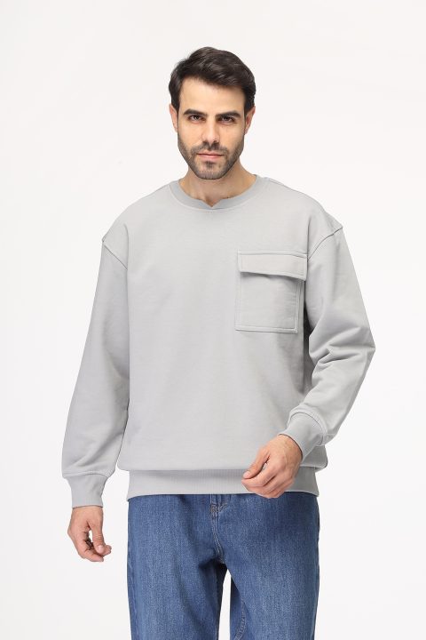 Over Size Sweat Shirt Gray