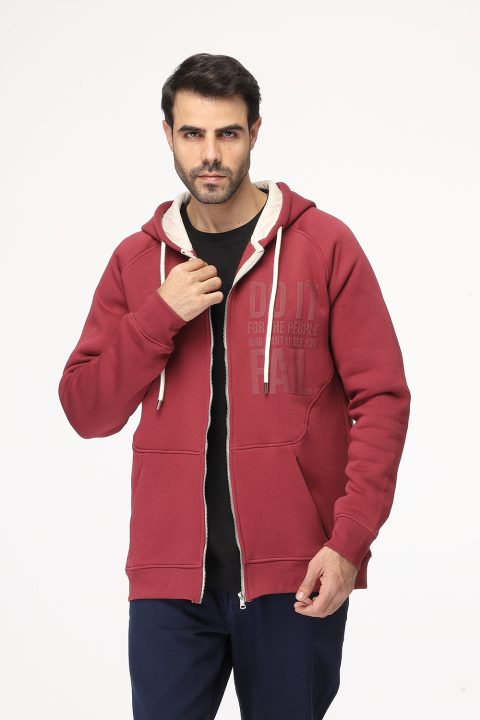 Relax Fit Sweat Shirt Maroon - Image 3