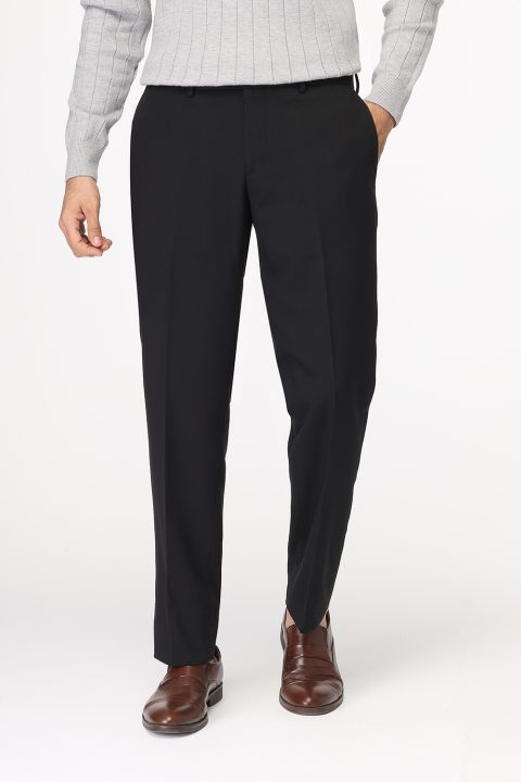 Slim  Straight Fit Classic Pants Black