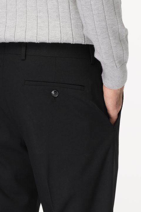 Slim  Straight Fit Classic Pants Black - Image 4