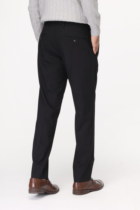 Slim  Straight Fit Classic Pants Black - Image 5