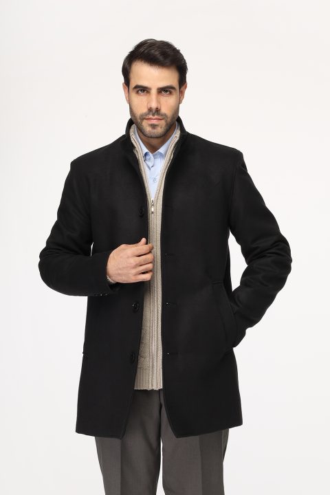 Regular Fit Coat Black