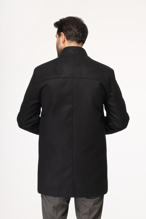 Regular Fit Coat Black - Image 4