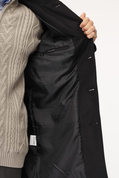 Regular Fit Coat Black - Image 6