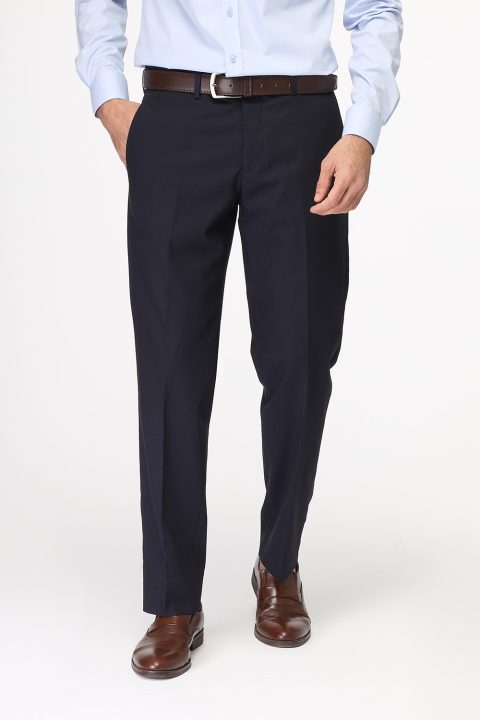 Slim  Straight Fit Classic Pants Dark Blue