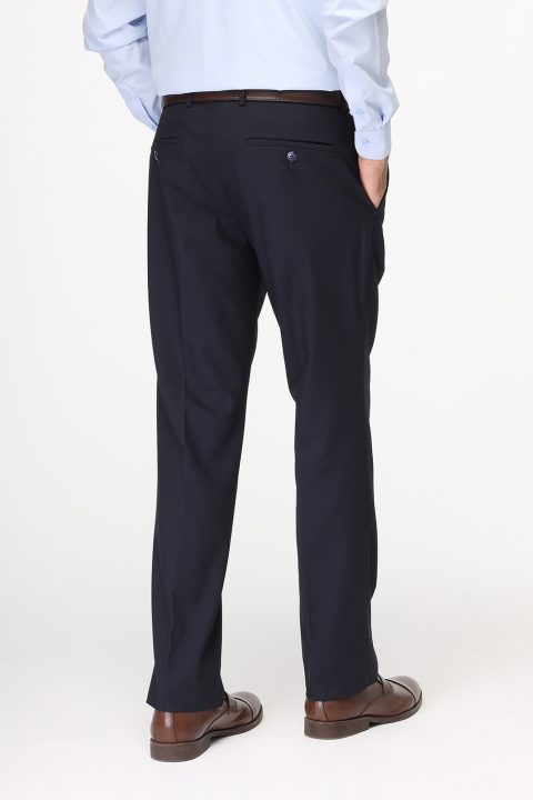 Slim  Straight Fit Classic Pants Dark Blue - Image 5