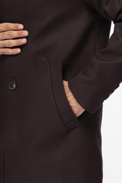 Regular Fit Coat Dark Brown - Image 5