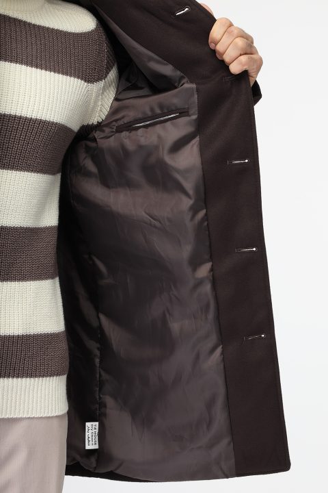 Regular Fit Coat Dark Brown - Image 6