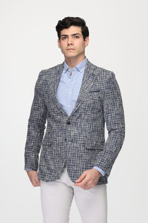 Slim Fit Blazer Blue - Image 3