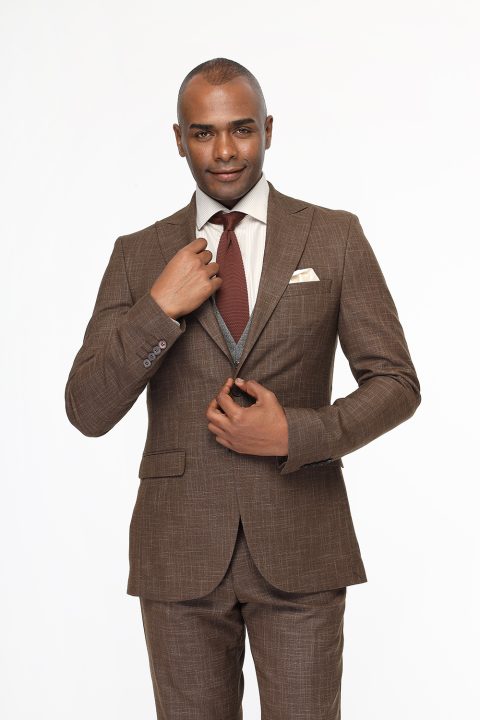 Slim Fit Suit Brown - Image 5