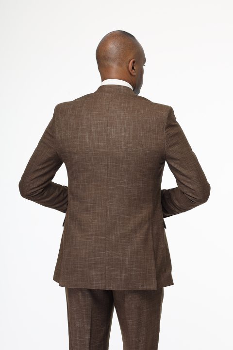 Slim Fit Suit Brown - Image 4