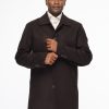 Regular Fit Coat Dark Brown