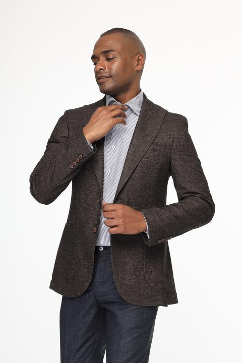 Slim Fit Blazer Brown - Image 3