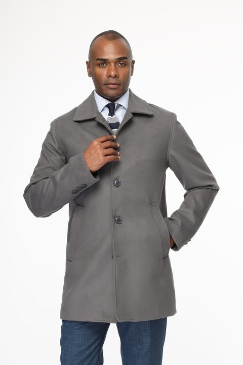 Regular Fit Coat Gray