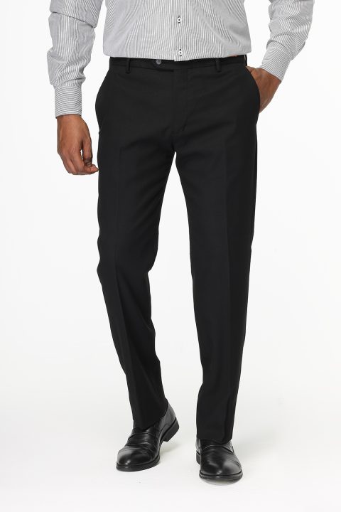 Straight Fit Classic Pants Black