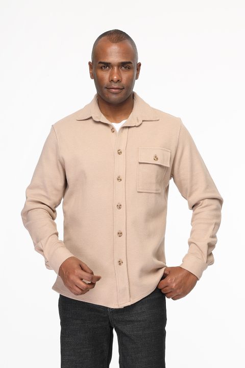 Regular Fit Shirt Beige - Image 3