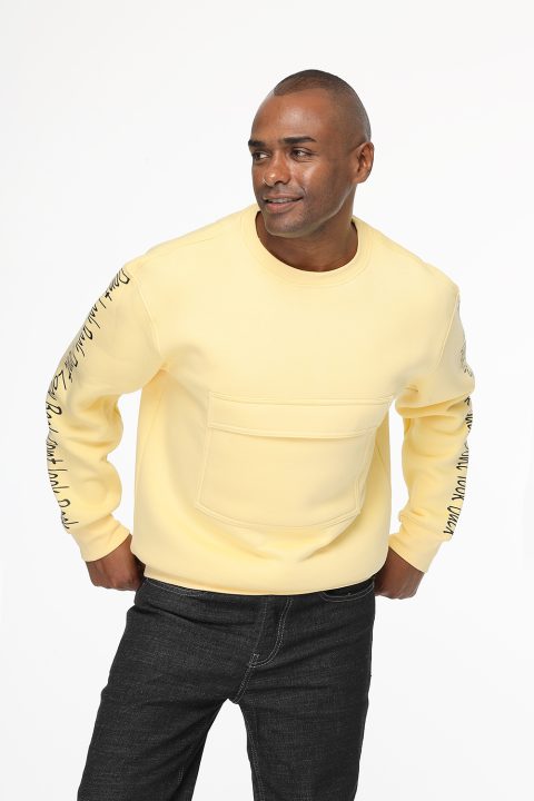 Over Size Sweat Shirt Yellow - Image 3