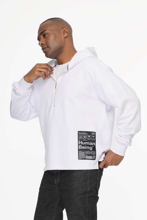 Relax Fit Sweat Shirt White - Image 3