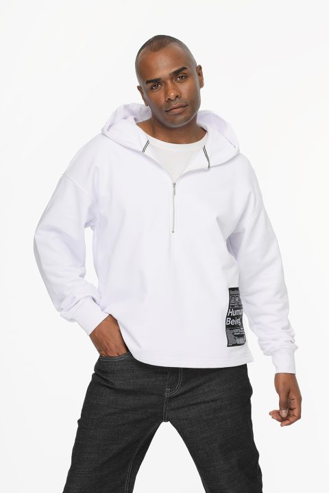 Relax Fit Sweat Shirt White - Image 4