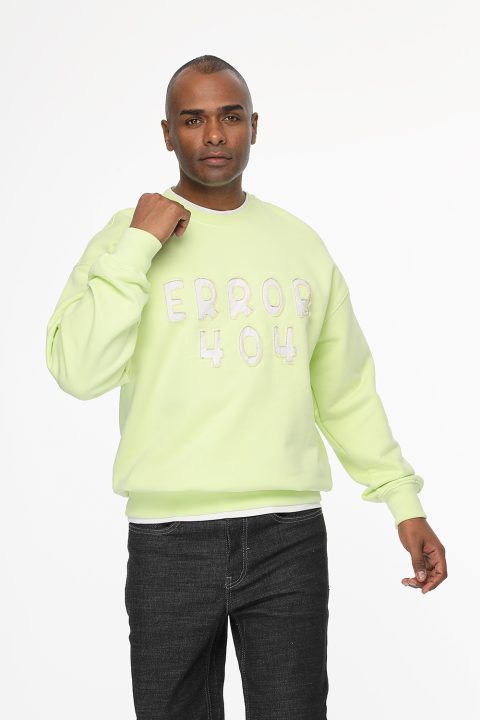 Over Size Sweat Shirt Light Green - Image 3