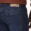 Slim Straight Fit Trousers Jeans Dark Blue - Image 5