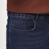 Slim Straight Fit Trousers Jeans Dark Blue - Image 2
