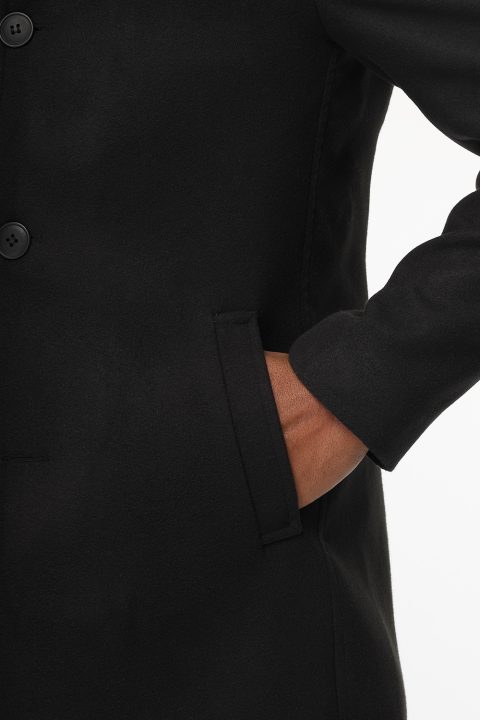 Regular Fit Coat Black - Image 8