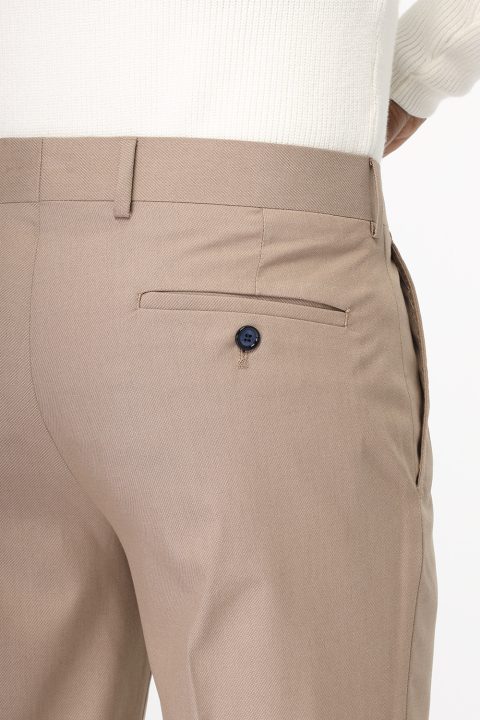 Slim Straight Fit Classic Pants Beige - Image 5