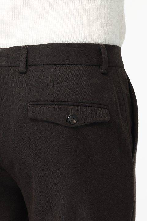 Straight Fit Classic Pants Dark Brown - Image 4