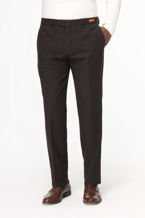 Straight Fit Classic Pants Dark Brown